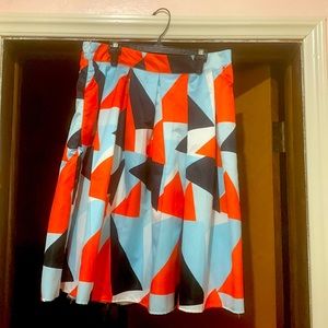 MIDI Abstract skirt